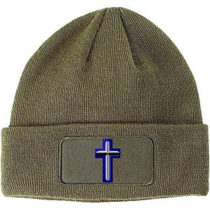 imageCustom Patch Beanie Air Force Christian Chaplain Embroidery AcrylicOlive Green