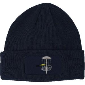 imageCustom Patch Beanie Disc Golf A Embroidery Skull Cap Hats for Men ampamp WomenNavy