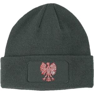 imagePatch Beanie Polish Eagle Embroidery Eagle Skull Cap Hats for Men ampamp WomenDark Grey