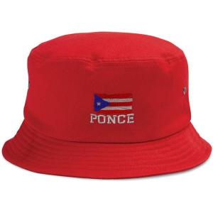 imageSpeedy Pros Bucket Apparel Hat Puerto Rican Flag Ponce Embroidery Hats for Men ampamp WomenRed