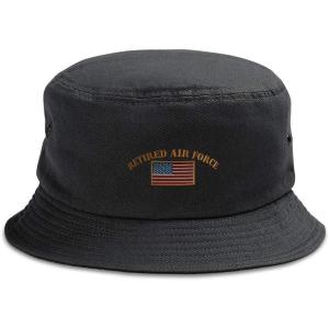 imageSpeedy Pros Bucket Apparel Hat Retired Air Force Embroidery Cotton Hats for Men ampamp WomenBlack