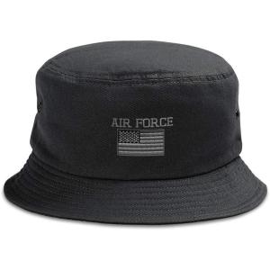 imageSpeedy Pros Bucket Apparel Hat Us Air Force American Flag A Embroidery for Men ampamp WomenBlack
