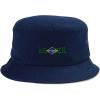 imageSpeedy Pros Bucket Apparel Hat Brazil Brazilian Embroidery Cotton Hats for Men ampamp WomenNavy
