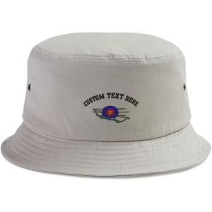 imageCustom Bucket Apparel Hat Archery Logo A Embroidery Cotton Hats for Men ampamp WomenKhaki Personalized Text Here