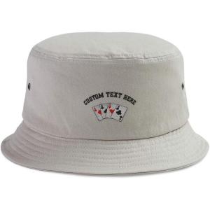 imageCustom Bucket Apparel Hat Poker Cards Game Embroidery Hats for Men ampamp WomenKhaki Personalized Text Here