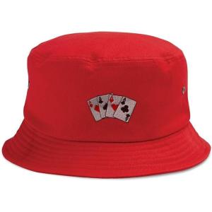 imageCustom Bucket Apparel Hat Poker Cards Game Embroidery Hats for Men ampamp WomenRed Design Only