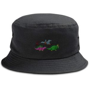 imageCustom Bucket Apparel Hat PreHistoric Dinosaurs Embroidery for Men ampamp WomenBlack Design Only