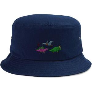 imageCustom Bucket Apparel Hat PreHistoric Dinosaurs Embroidery for Men ampamp WomenNavy Design Only
