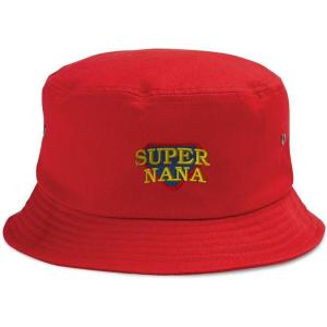 imageCustom Bucket Apparel Hat Super Nana Embroidery Cotton Hats for Men ampamp WomenRed Design Only