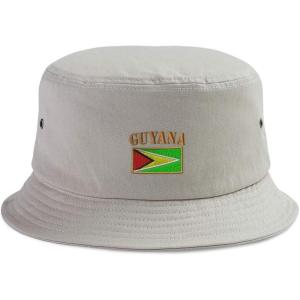 imageSpeedy Pros Bucket Apparel Hat Guyana Flag Embroidery Cotton Hats for Men ampamp WomenKhaki