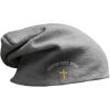 imageSlouchy Beanie for Men Cone Cross Shadow Style A Embroidery Women Skull CapLight Grey