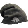 imageSpeedy Pros Slouchy Beanie for Men Armadillo Silver Embroidery Winter Hats Women Skull CapDark Grey