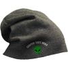 imageSpeedy Pros Slouchy Beanie for Men Green Happy Alien Face Embroidery Acrylic Women Skull CapDark Grey