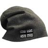 imageSlouchy Beanie for Men British Flag B Blackwhite Embroidery Women Skull CapDark Grey