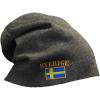 imageSlouchy Beanie for Men Sweden Sverige Flag Embroidery Acrylic Women Skull CapDark Grey