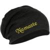 imageSpeedy Pros Namaste Embroidered Unisex Adult Acrylic Slouch Beanie Winter Hat  Dark Grey One Size