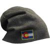 imageSpeedy Pros Slouchy Beanie for Men Colorado Flag State Embroidery Cotton Women Skull CapDark Grey