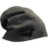 imageSpeedy Pros Slouchy Beanie for Men Dachshund Black Embroidery Winter Hats Women Skull CapDark Grey