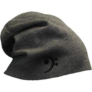 imageSlouchy Beanie for Men Black Bass Clef Black Embroidery Cotton Women Skull CapDark Grey