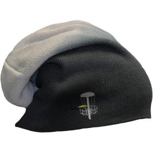 imageSpeedy Pros Slouchy Beanie for Men Disc Golf A Embroidery Winter Hats Women Skull Cap 1 SizeBlack Grey