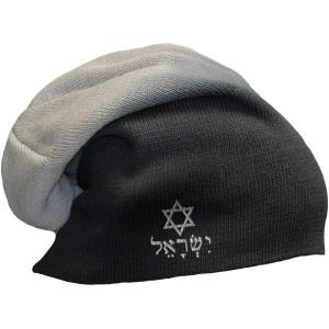 imageSpeedy Pros Slouchy Beanie for Men Hebrew Israel Star of David A Embroidery Women Skull CapBlack Grey