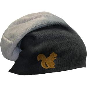 imageSpeedy Pros Slouchy Beanie for Men Squirrel C Embroidery Winter Hats Cotton Women Skull CapBlack Grey