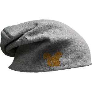 imageSpeedy Pros Slouchy Beanie for Men Squirrel C Embroidery Winter Hats Cotton Women Skull CapLight Grey