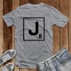 imageCustom Graphic T Shirts for Men J Scrabble Initial Monogram Letter J CottonSmoke Design Only