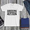 imageFunny Graphic T Shirts Surviving Fatherhood 1 Beer at A Time Dad Cotton TopHot Pink