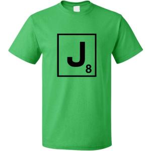 imageCustom Graphic T Shirts for Men J Scrabble Initial Monogram Letter J CottonKelly Green Design Only