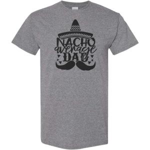 imageFunny Graphic T Shirts Nacho Average Dad Daddy Father S Day Love Cotton TopOxford Gray