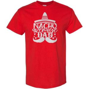 imageFunny Graphic T Shirts Nacho Average Dad Daddy Father S Day Love Cotton TopRed