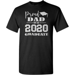 imageFunny Graphic T Shirts Proud Dad of A 2020 Graduate Grad Graduation Class SeniorBlack