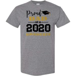 imageFunny Graphic T Shirts Proud Dad of A 2020 Graduate Grad Graduation Class SeniorOxford Gray