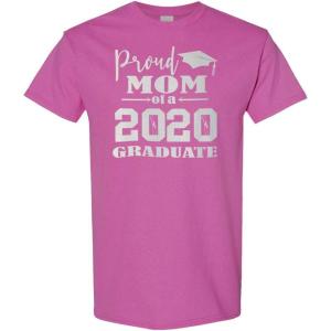 imageFunny Graphic T Shirts Proud Mom of A 2020 Graduate Grad Graduation Class SeniorHot Pink