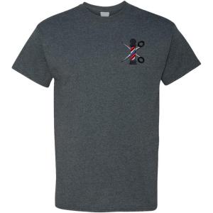 imageFunny Graphic T Shirts for Men Barber Pole Scissors Cotton TopSmoke