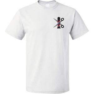 imageFunny Graphic T Shirts for Men Barber Pole Scissors Cotton TopWhite