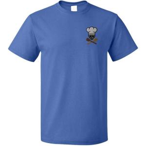 imageFunny Graphic T Shirts for Men Chef Skull and Utensils Cotton TopRoyal Blue