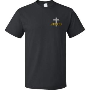 imageFunny Graphic T Shirts for Men Christian Cross Jesus Cotton TopBlack