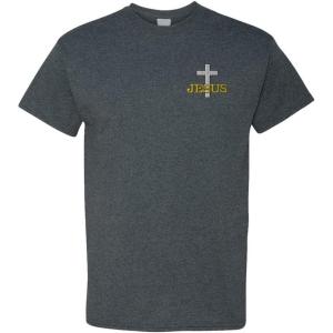 imageFunny Graphic T Shirts for Men Christian Cross Jesus Cotton TopSmoke