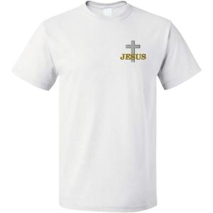 imageFunny Graphic T Shirts for Men Christian Cross Jesus Cotton TopWhite