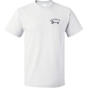 imageFunny Graphic T Shirts for Men Locksmith Cotton TopWhite