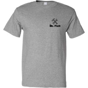 imageFunny Graphic T Shirts for Men Tools Mr Fix It Cotton TopOxford Gray