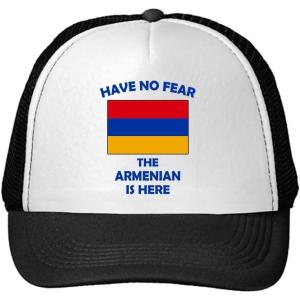 imageHave No Fear Armenian is Here Armenia Armenians Adjustable Trucker Hat Cap Black