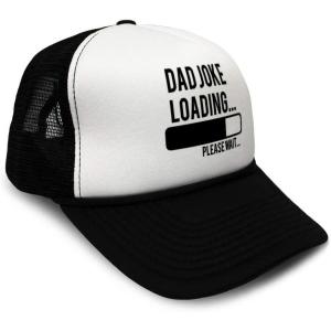 imageSpeedy Pros Trucker Hat Dad Joke Loading Please Wait Daddy Style A Polyester AdjustableBlack