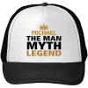 imagePersonalized Custom Text The Man Myth Legend Unisex Adult Snaps Polyester Trucker Hat Adjustable Cap  Black