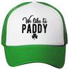 imageTrucker Hat We Like to Party Paddy St Patricks Irish Shamrock Clover PolyesterKelly Green