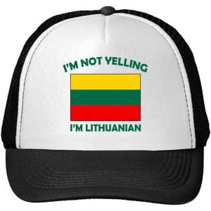 imageIm Not Yelling I Am Lithuanian Lithuania Lithuanians Trucker Hat Cap Black
