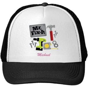 imagePersonalized Custom Text Profession Mr Fix It Unisex Polyester Trucker HatBlack