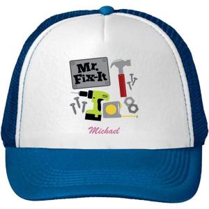 imagePersonalized Custom Text Profession Mr Fix It Unisex Polyester Trucker HatRoyal Blue